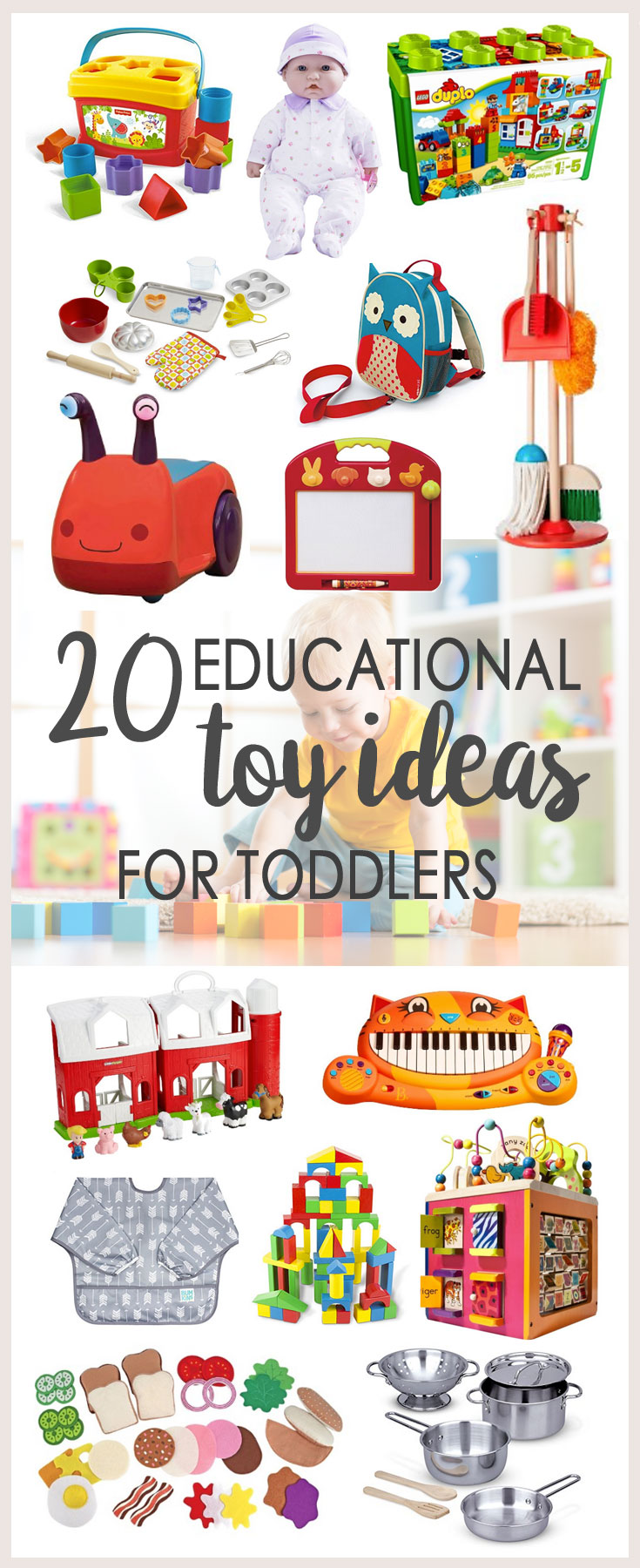20 educational toy ideas for toddlers | mom makes joy
