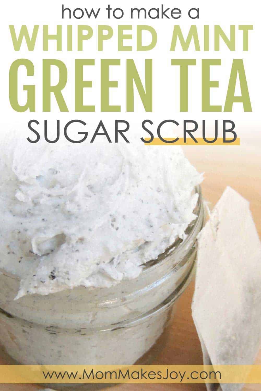 Whipped mint green tea sugar scrub