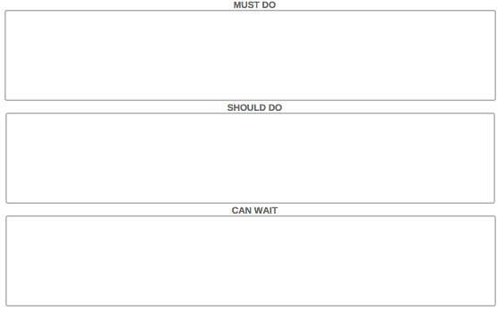 free printable priority organizer must do should do can wait