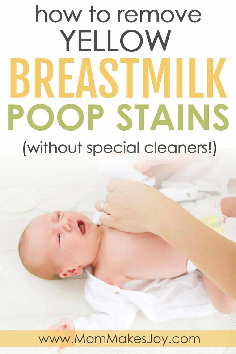 How to Clean Breastfed Baby Poop Off Clothes - Mom Makes Joy