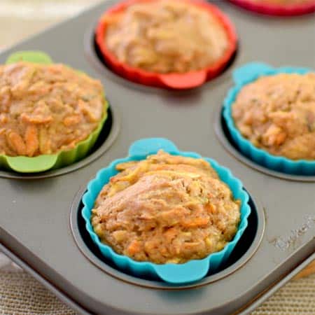 Healthy Whole Wheat Apple Carrot Muffins