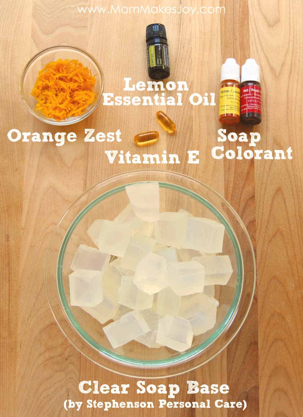 Orange Zest Lemon Soap -Citrus Soap Ingredients