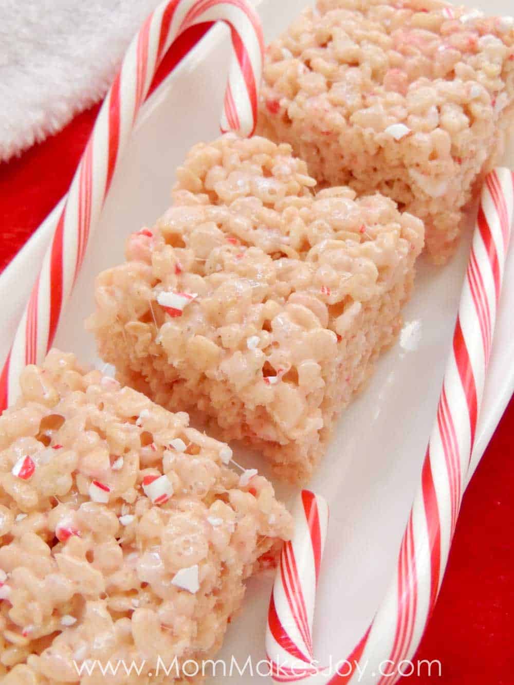 Candy Cane Rice Krispie Treats Finished