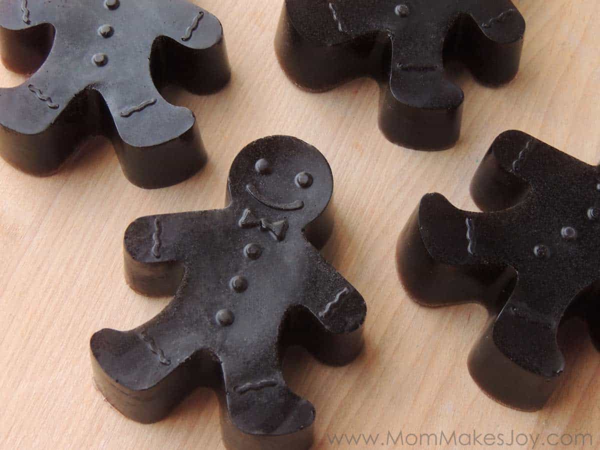 Gingerbread man soap bars with African Black soap