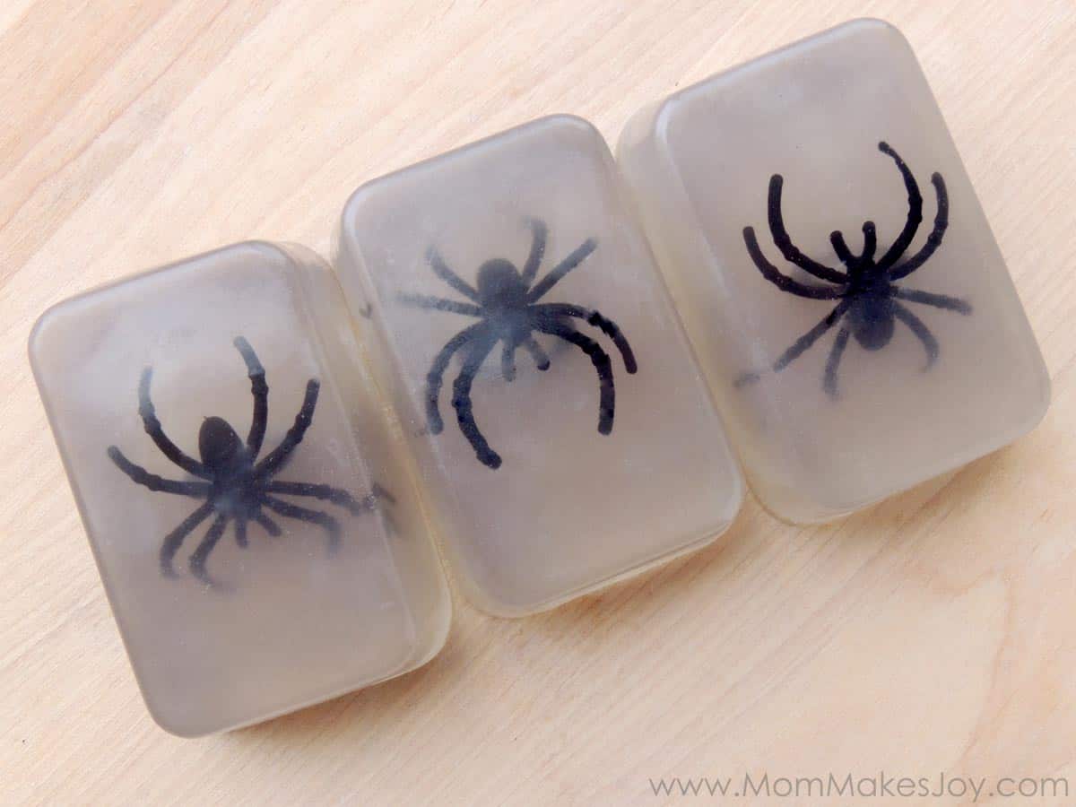 Spider rings embedded in soap