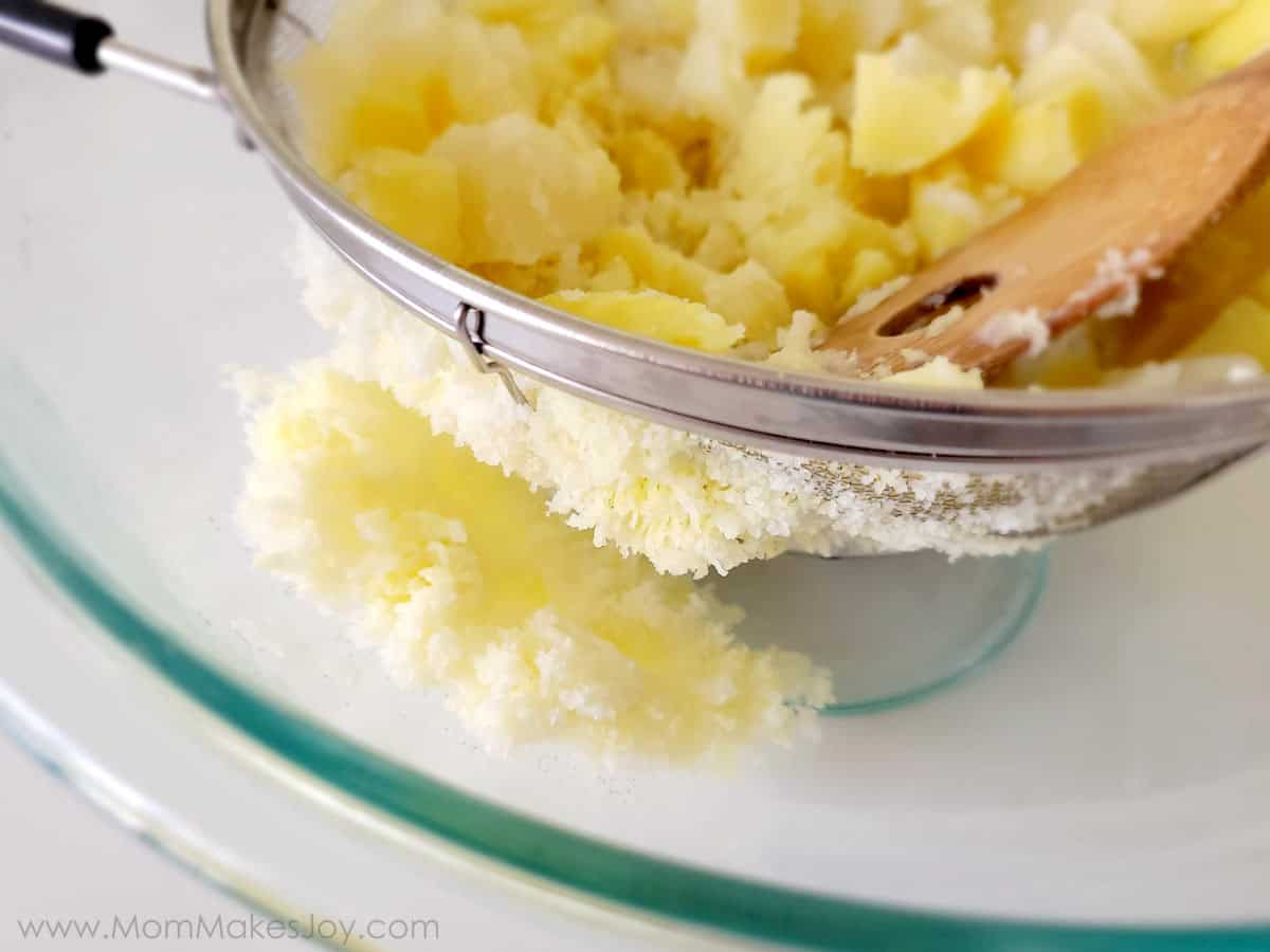 You can use a wire colander to make your potato filling very smooth